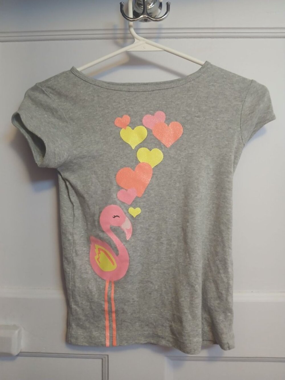 Carters Girls 6x Flamingo Shirt